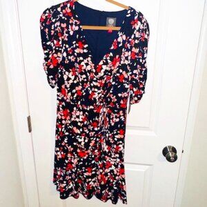 Vince Camuto Flare faux wrap dress